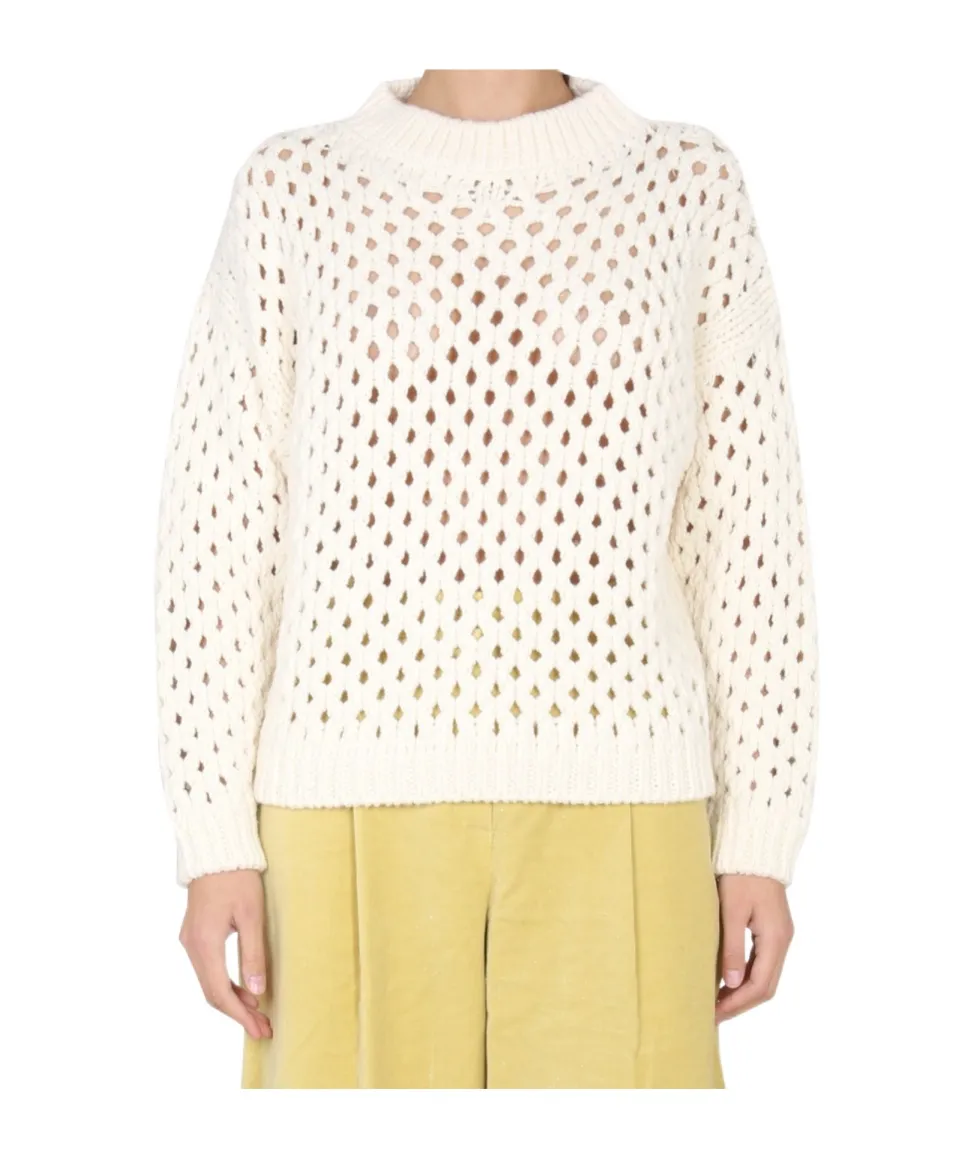 Long Sleeved Crewneck Knitted Jumper