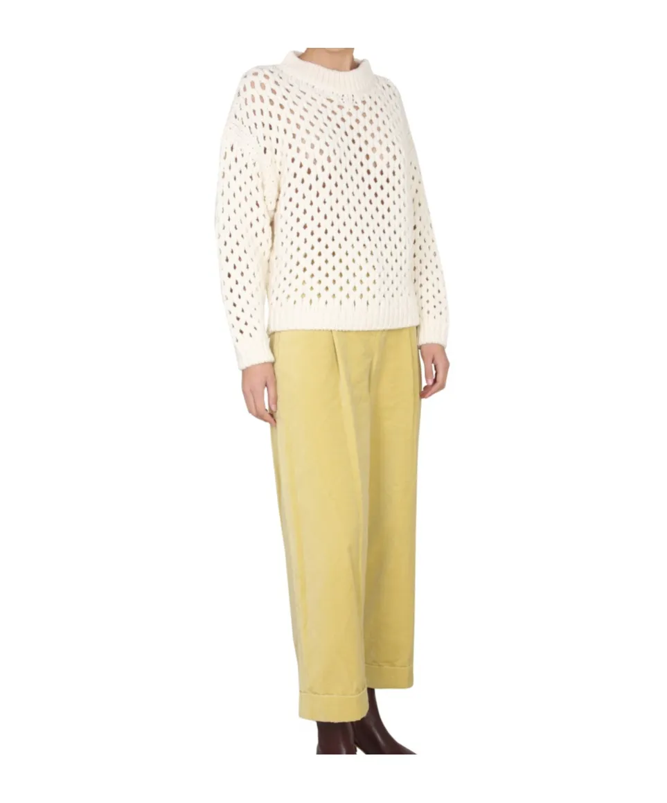 Long Sleeved Crewneck Knitted Jumper