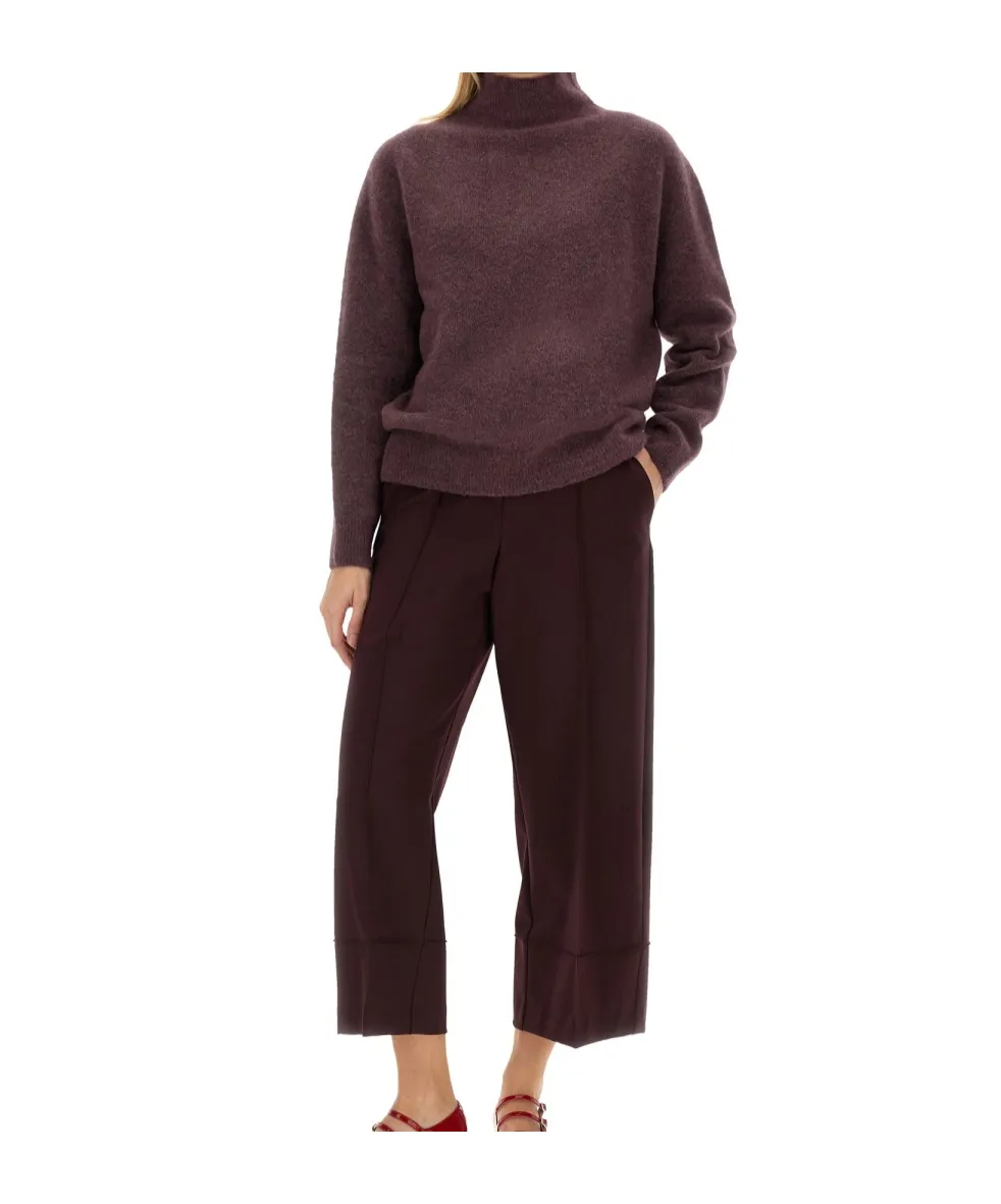 High-Neck Knitted Sweater
