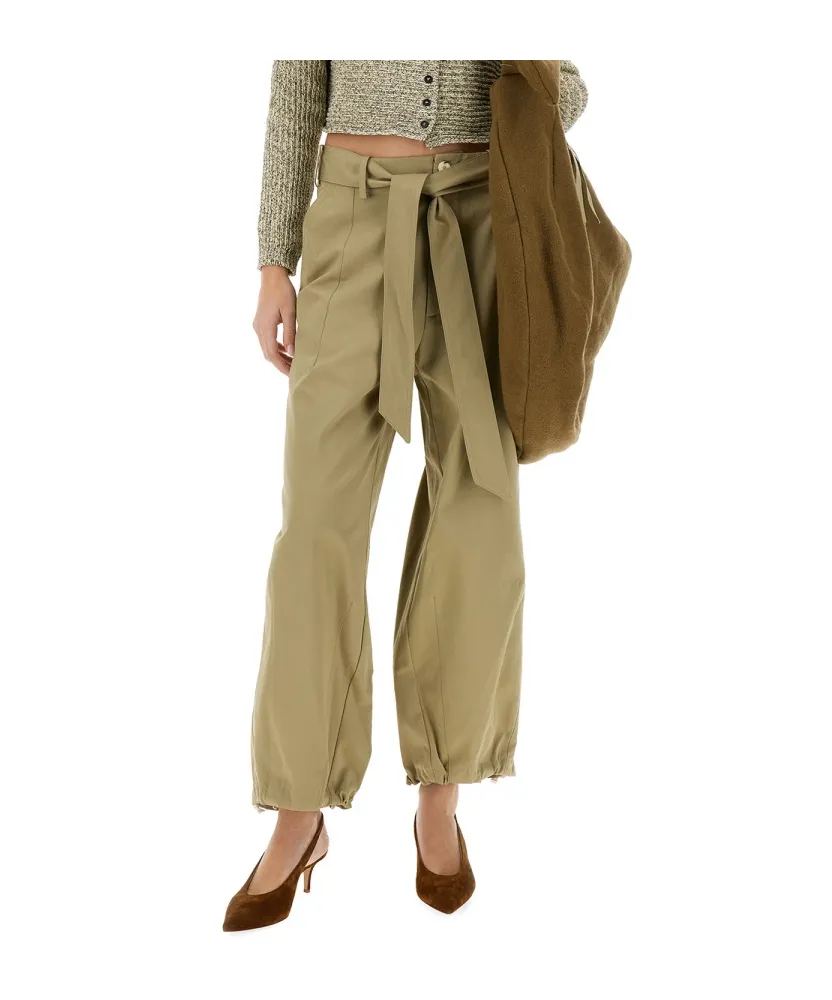 Belted Straight-Leg Trousers