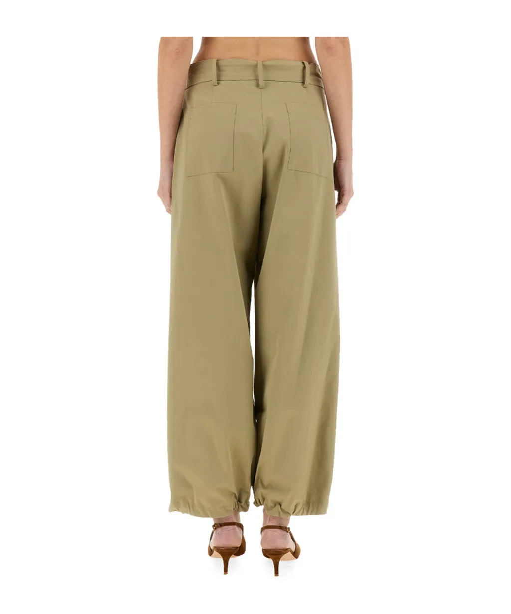 Belted Straight-Leg Trousers