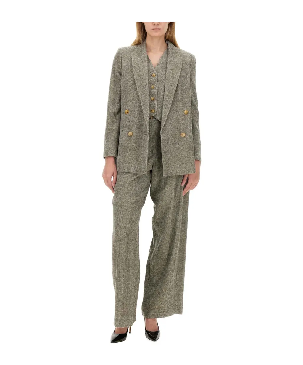 Double-Breasted Long Sleeved Blazer