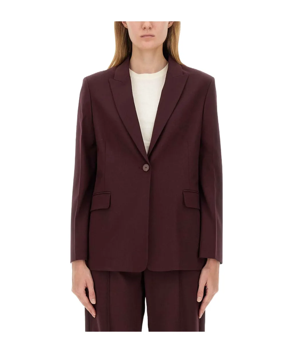 Peak-Lapels Straight Hem Blazer