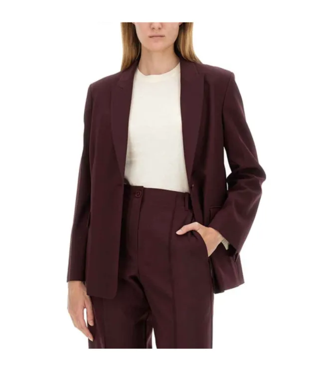Peak-Lapels Straight Hem Blazer