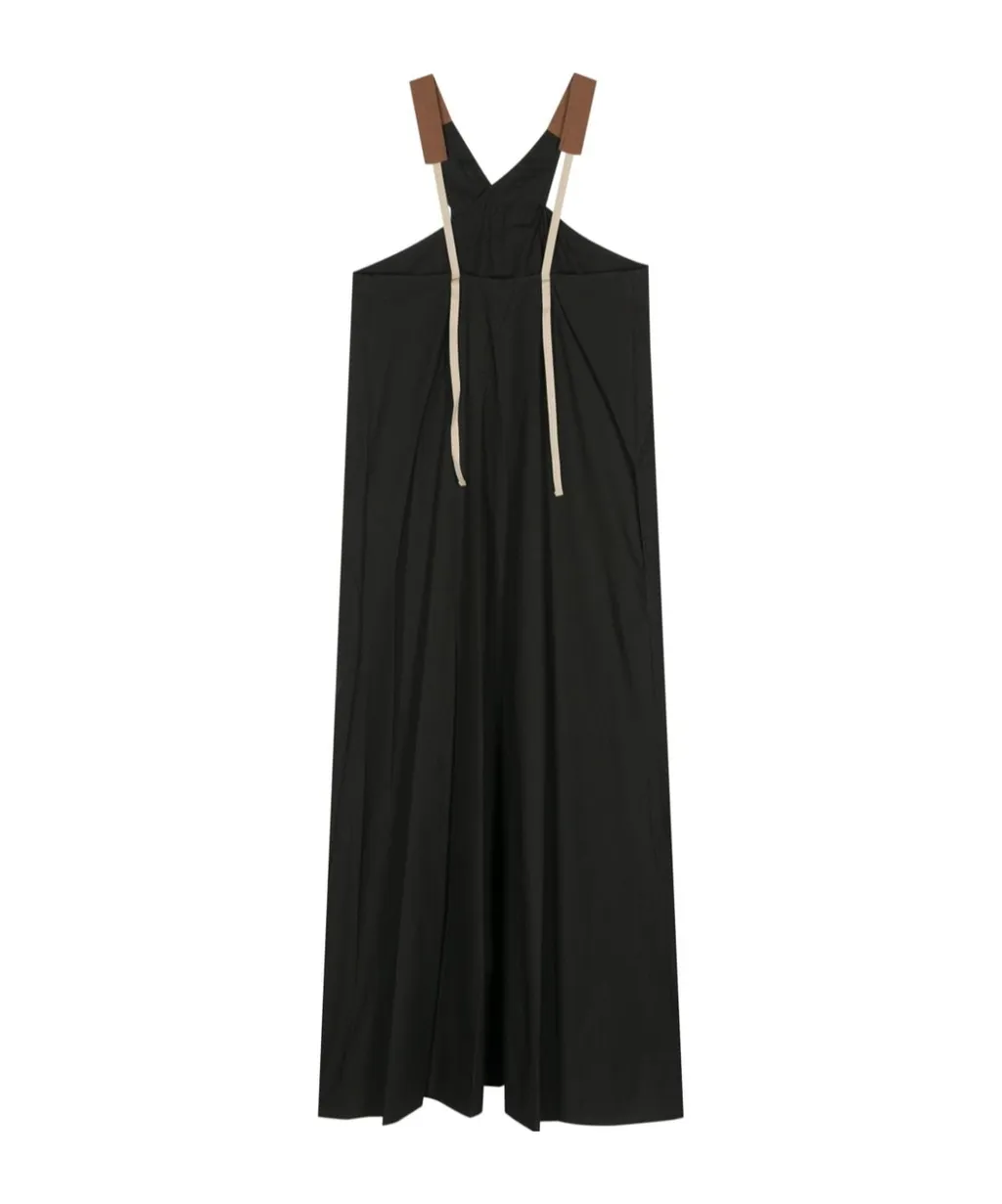 Crossover-Strap Poplin Midi Dress