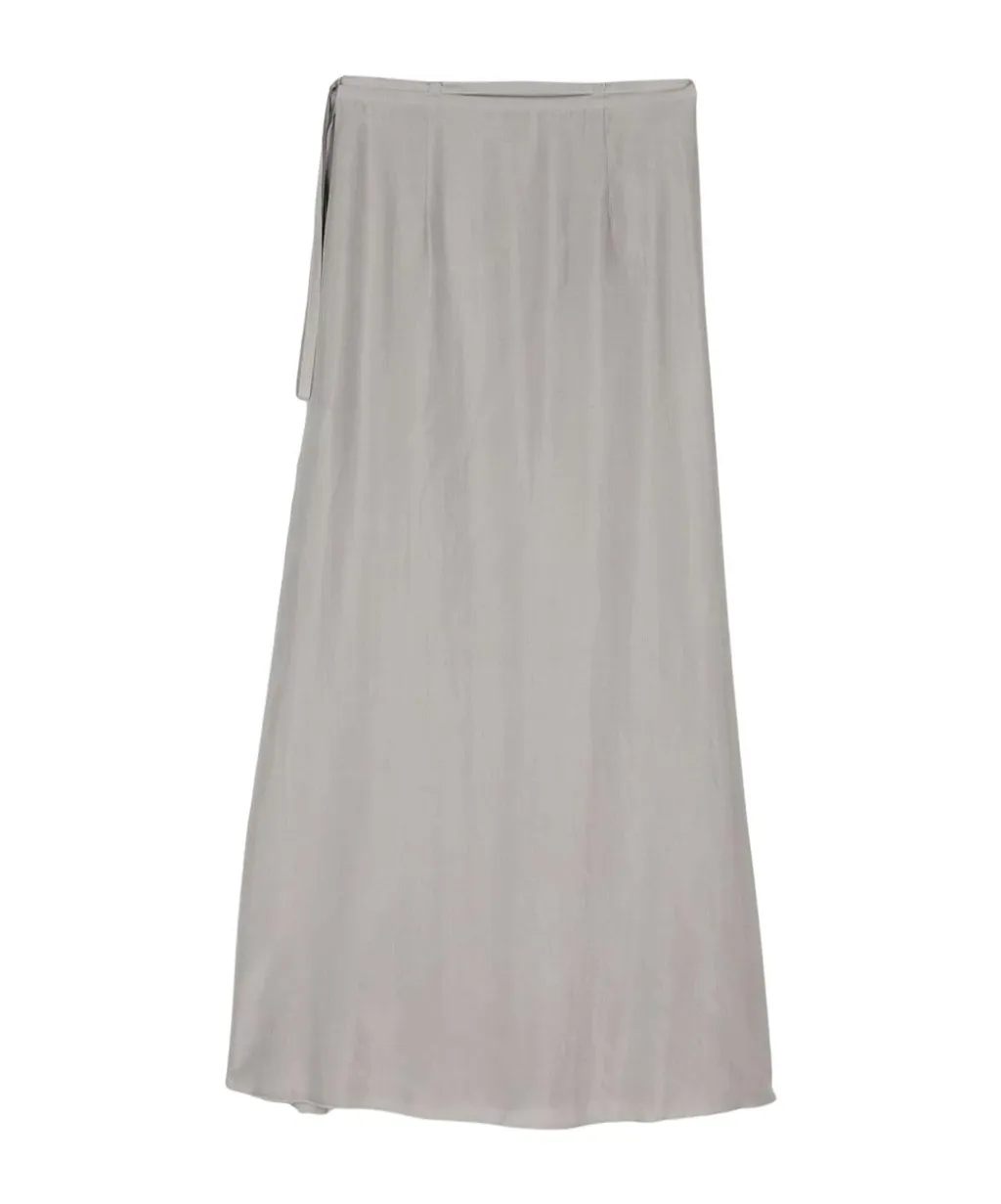 Wrap Silk Maxi Skirt