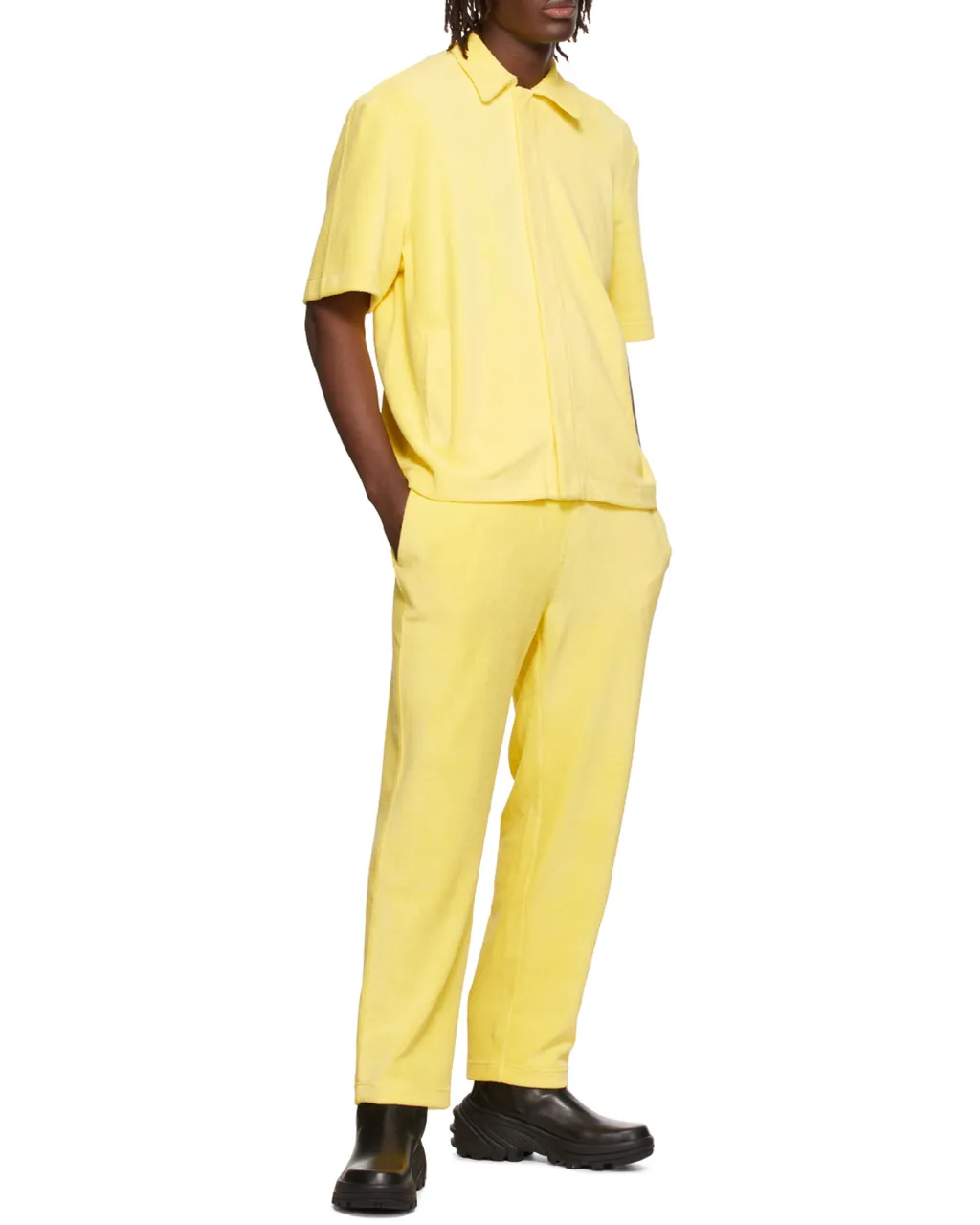 Elastic Drawcord Waist Casual Pants