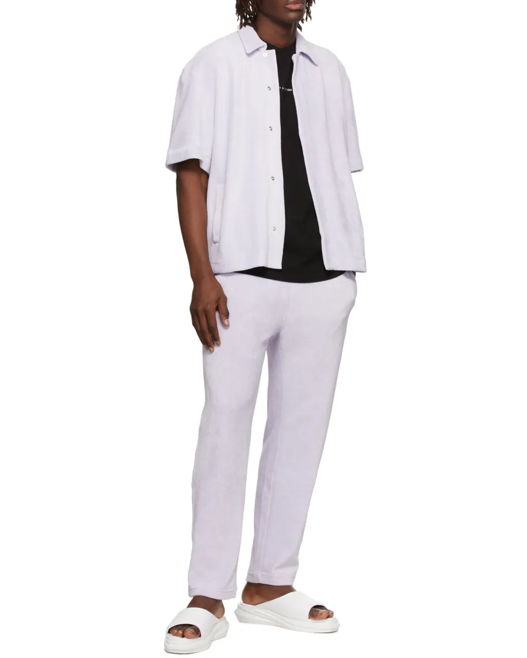 Logo Lapel Short-Sleeved Casual Jacket
