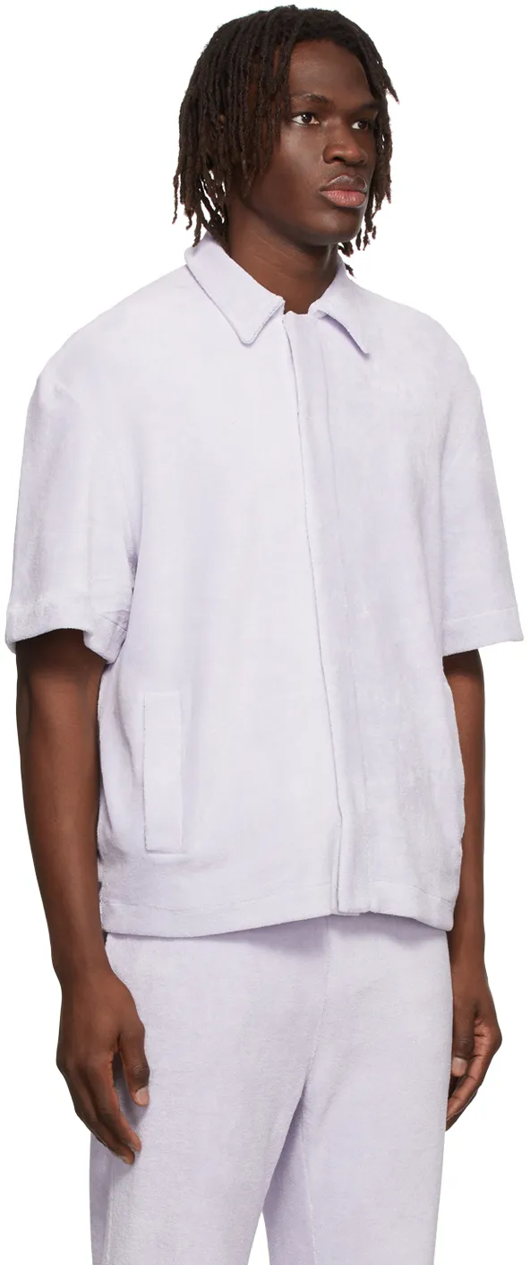 Logo Lapel Short-Sleeved Casual Jacket