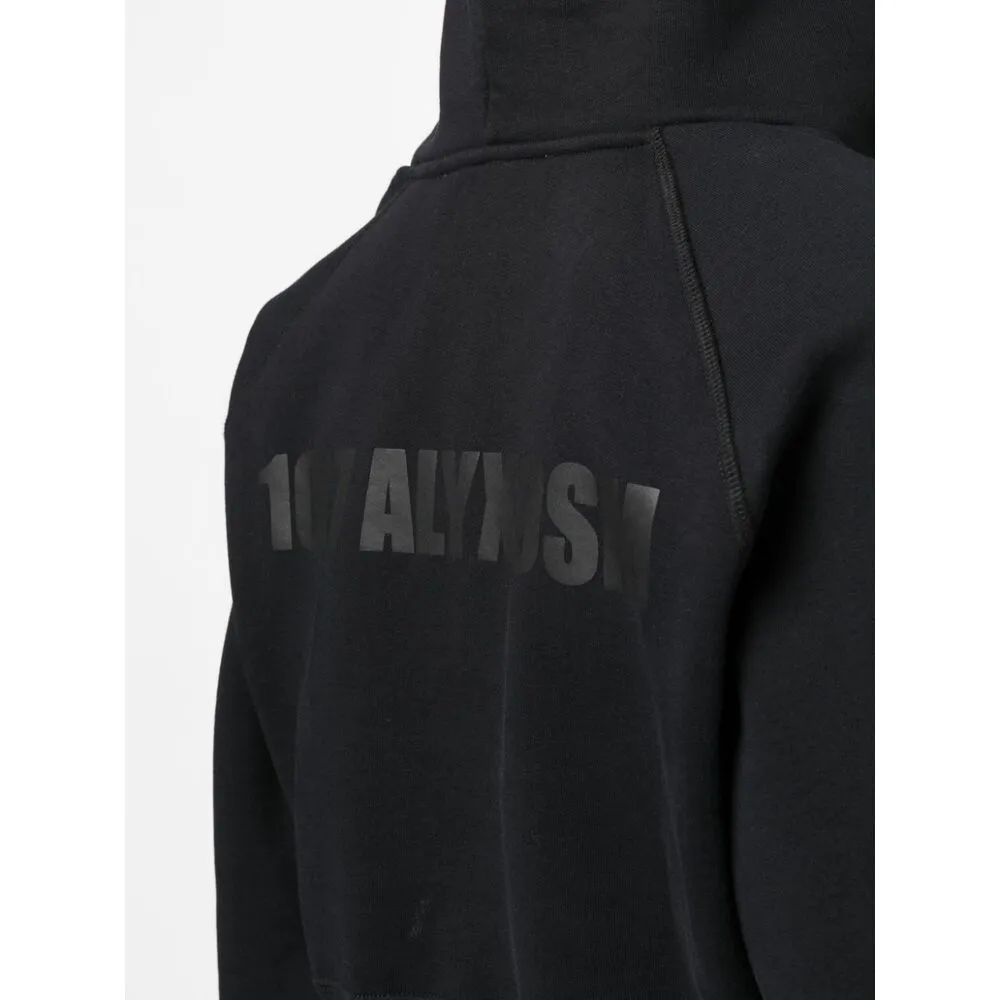 Logo Printed Cropped Hoodie