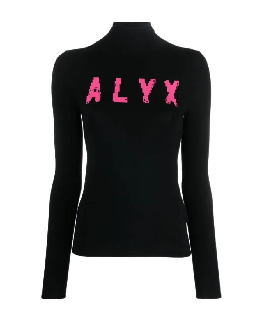 Logo Intarsia Turtleneck Jumper