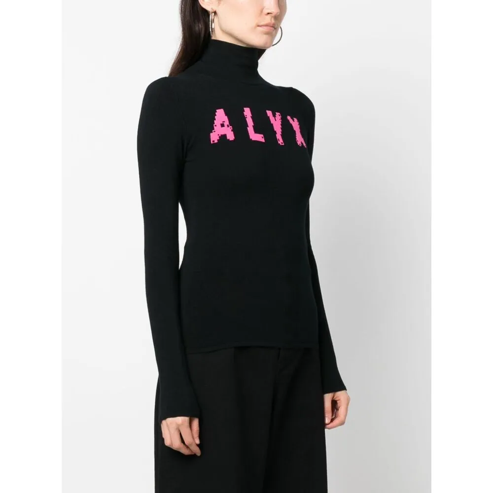 Logo Intarsia Turtleneck Jumper