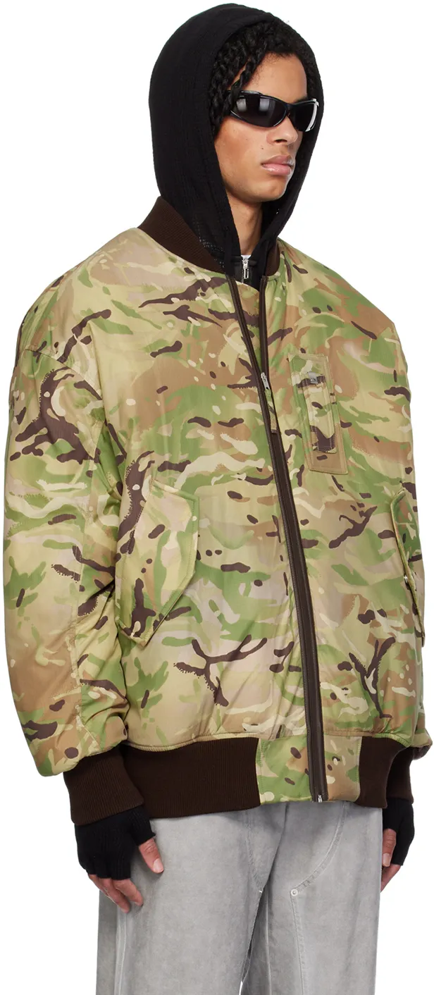 Oversized Camo Zippered Jacket