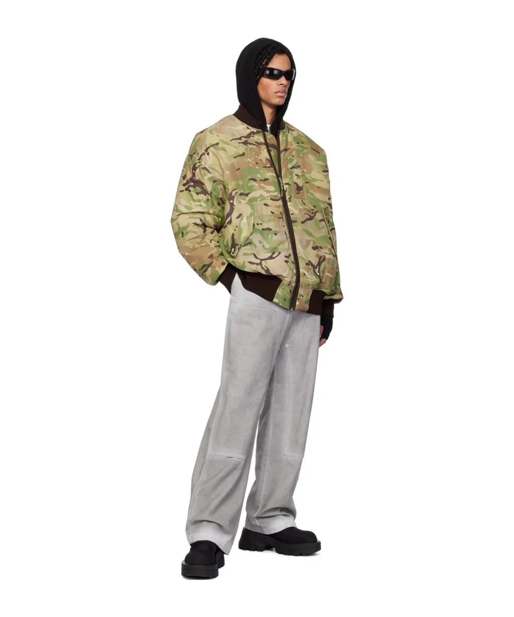 Oversized Camo Zippered Jacket