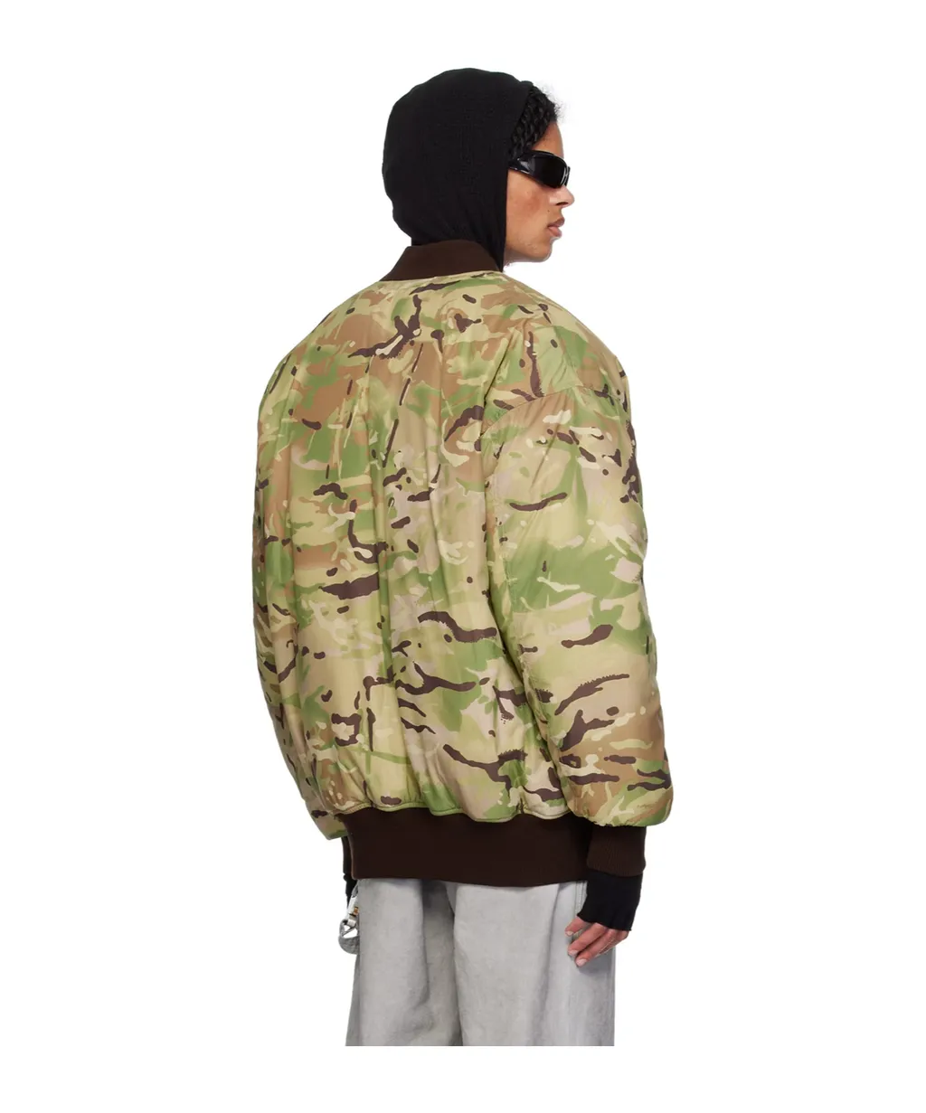 Oversized Camo Zippered Jacket