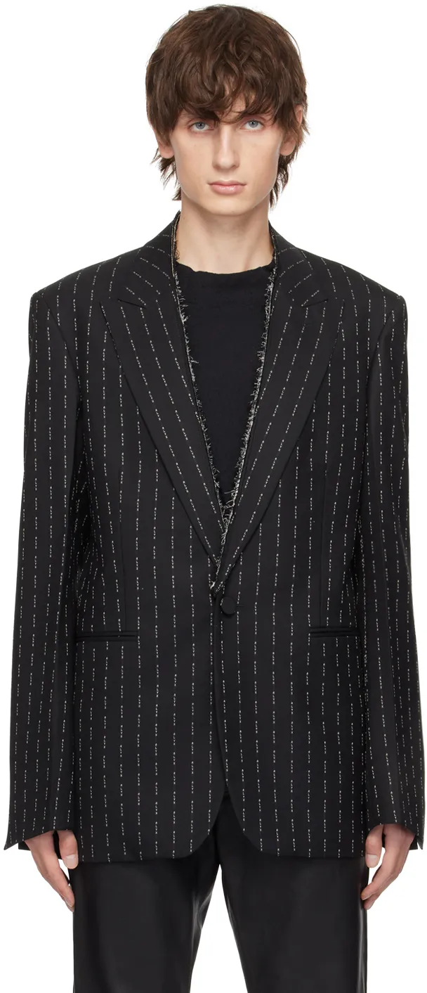 Embroidered Wool-Cashmere Blazer