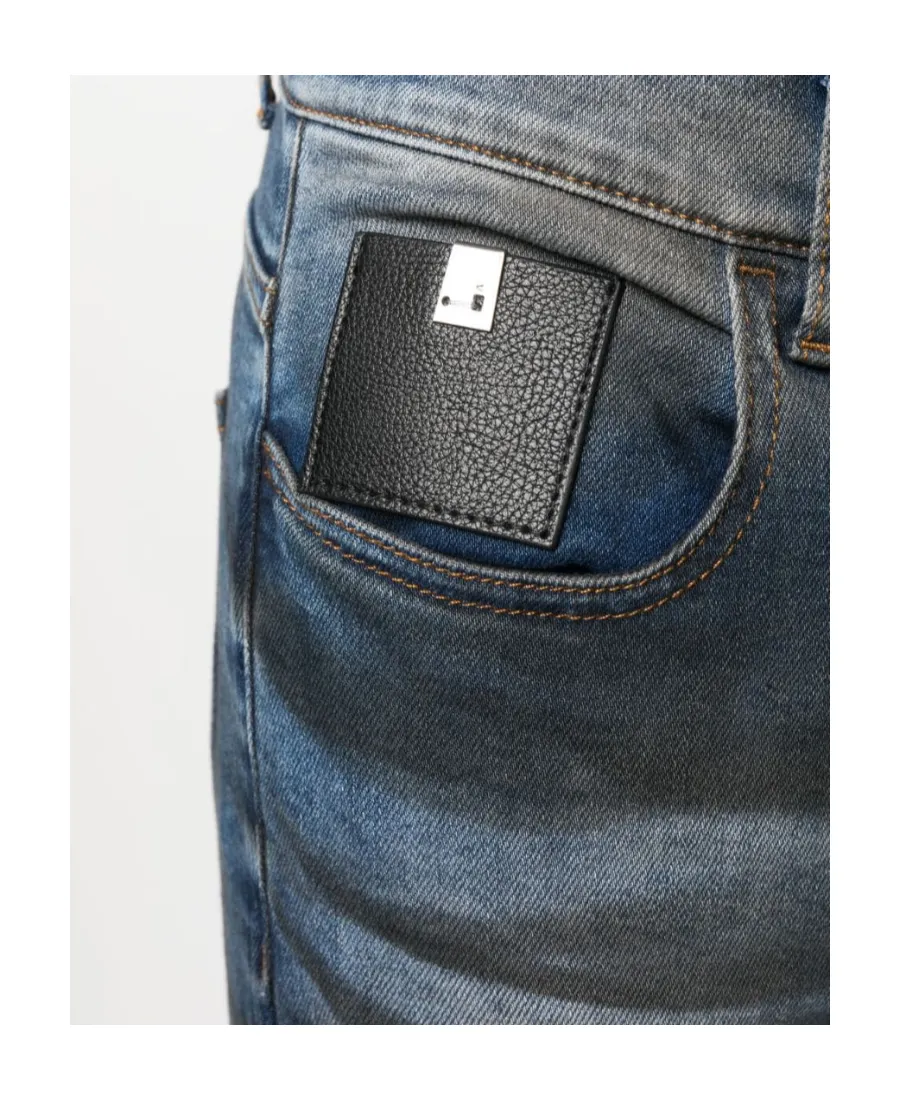 Slim-Cut Washed Jeans
