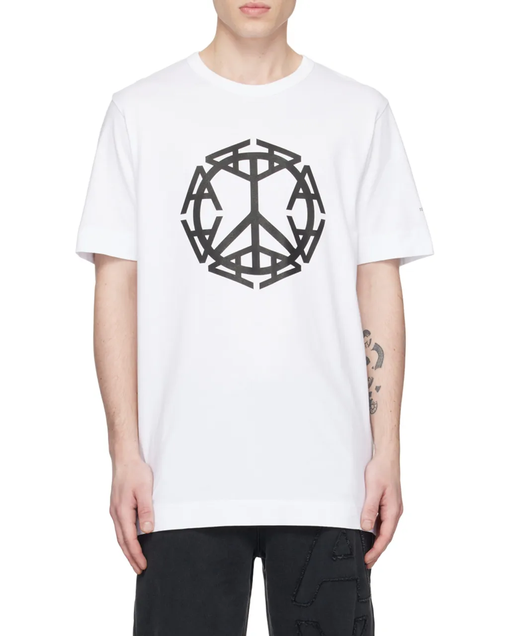 Peace Sign Logo-Print T-Shirt