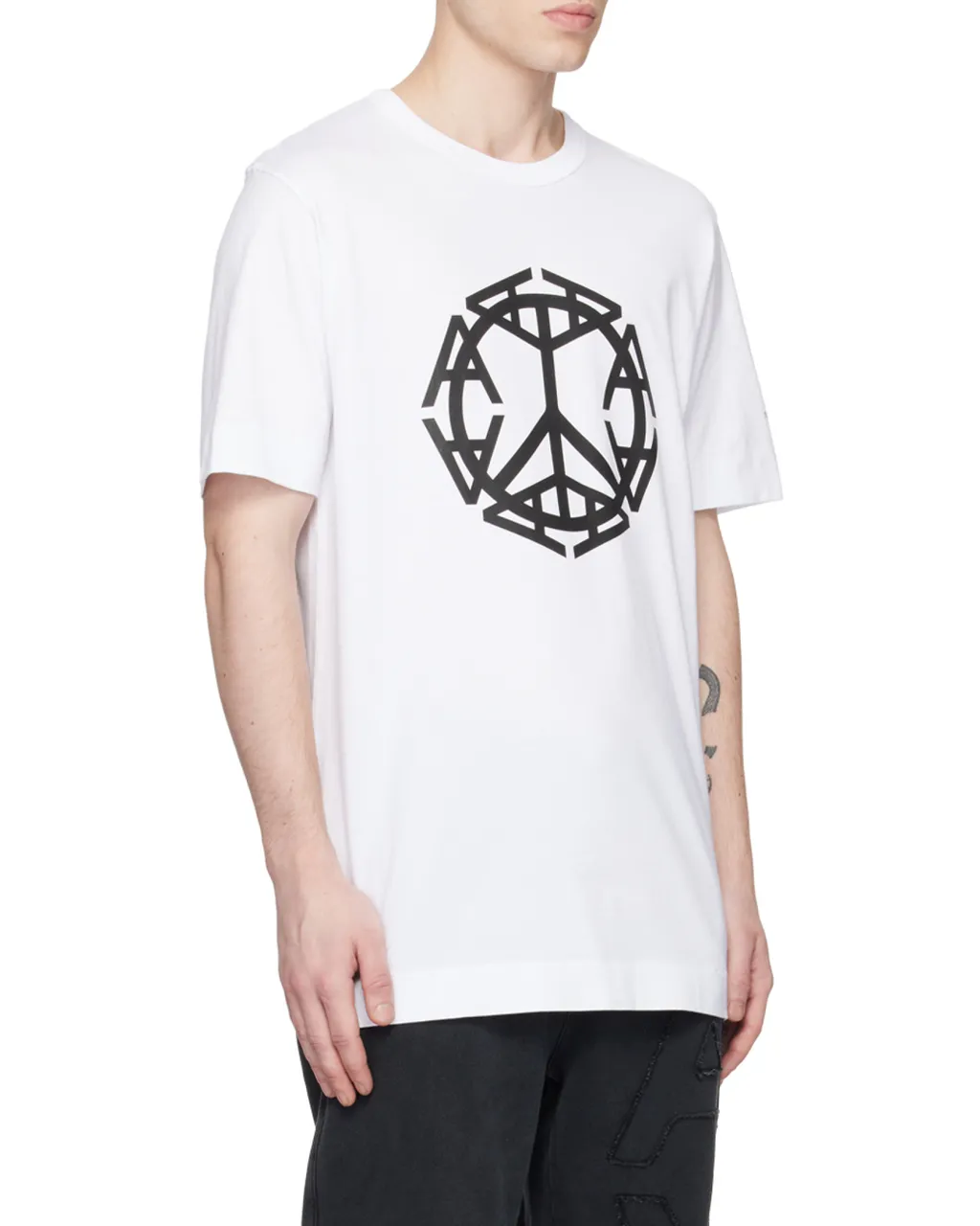 Peace Sign Logo-Print T-Shirt