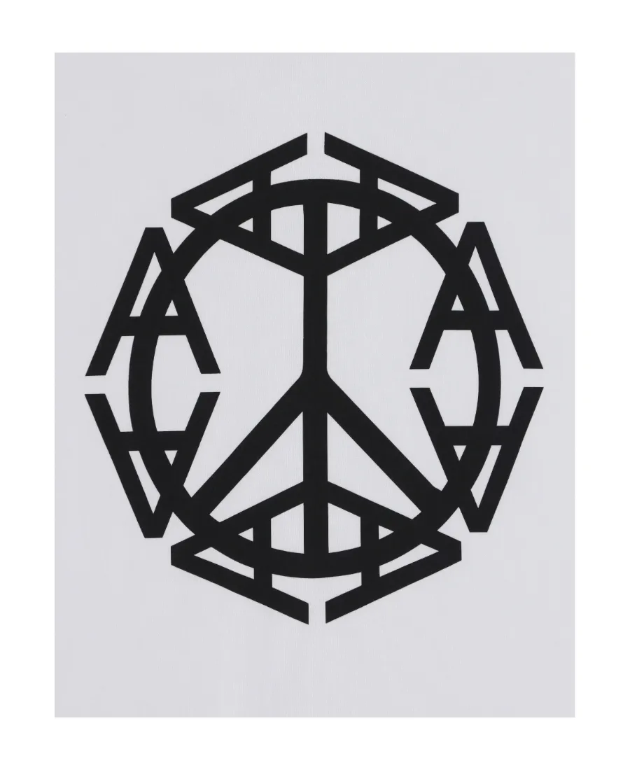 Peace Sign Logo-Print T-Shirt