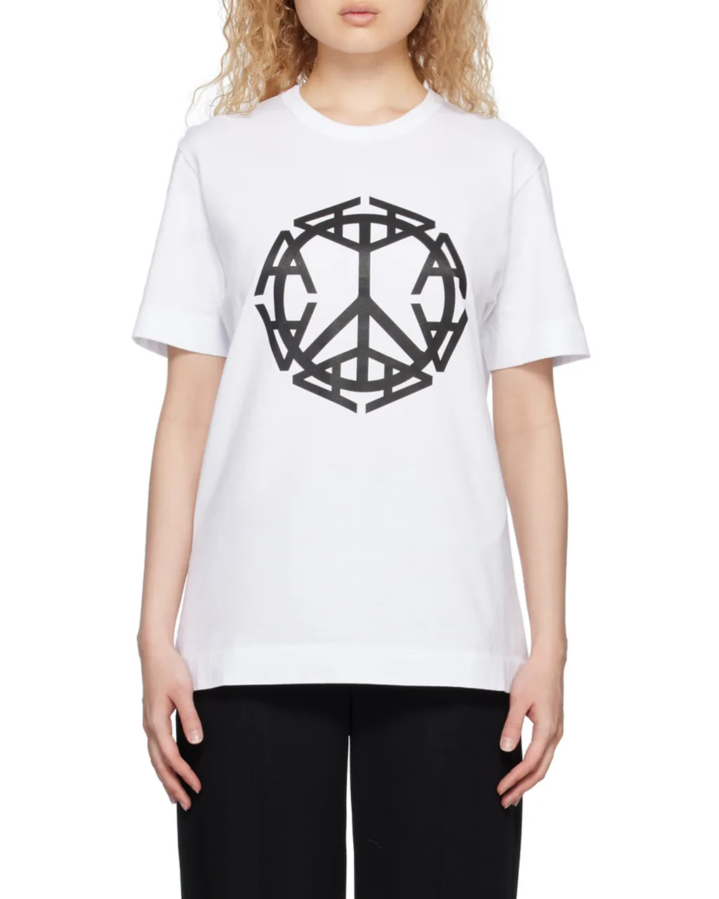 Peace Sign Logo-Print T-Shirt