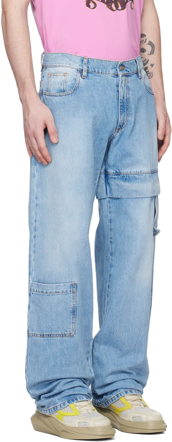 Logo Tag Cargo Jeans