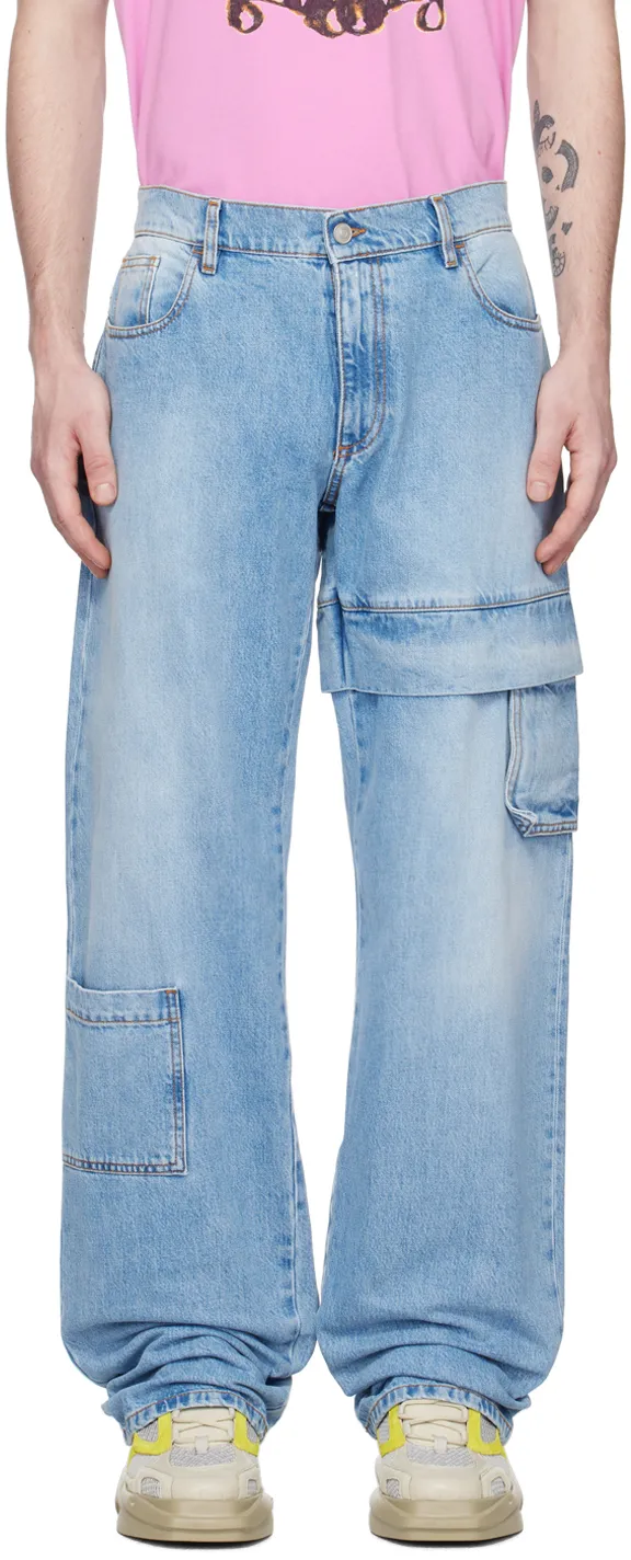 Logo Tag Cargo Jeans