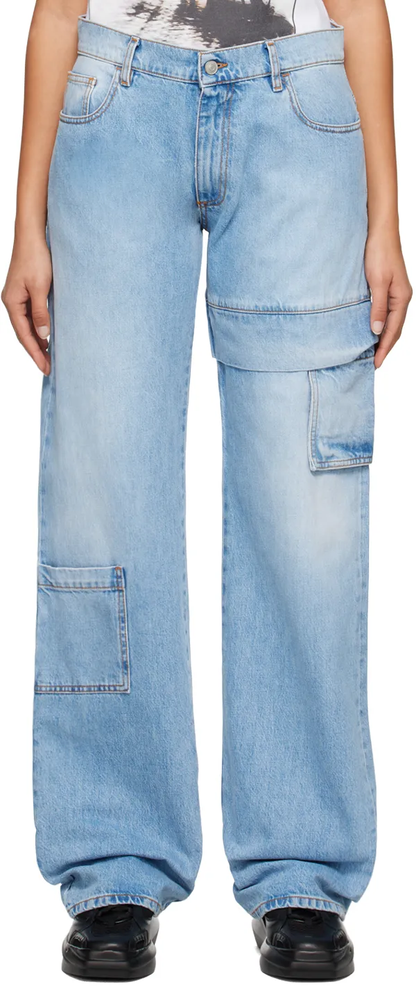 Logo Tag Cargo Jeans
