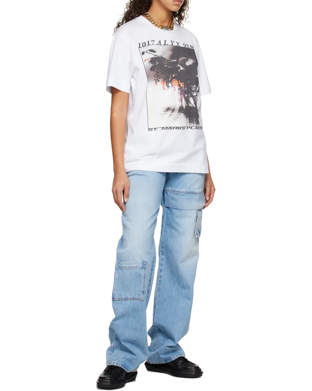Logo Tag Cargo Jeans