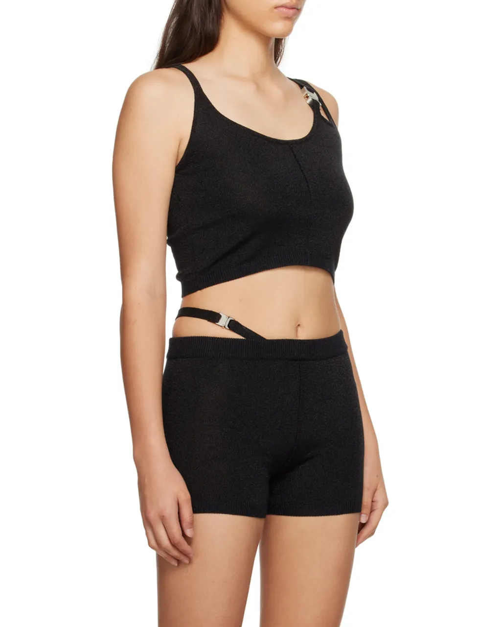Buckle Detailed Cropped Top