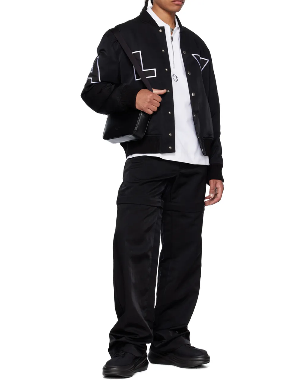 Logo Patch Embroidered Varsity Jacket