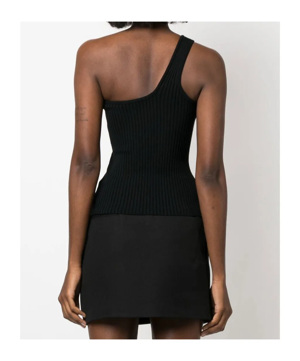 Asymmetrical Shoulder Strap Vest