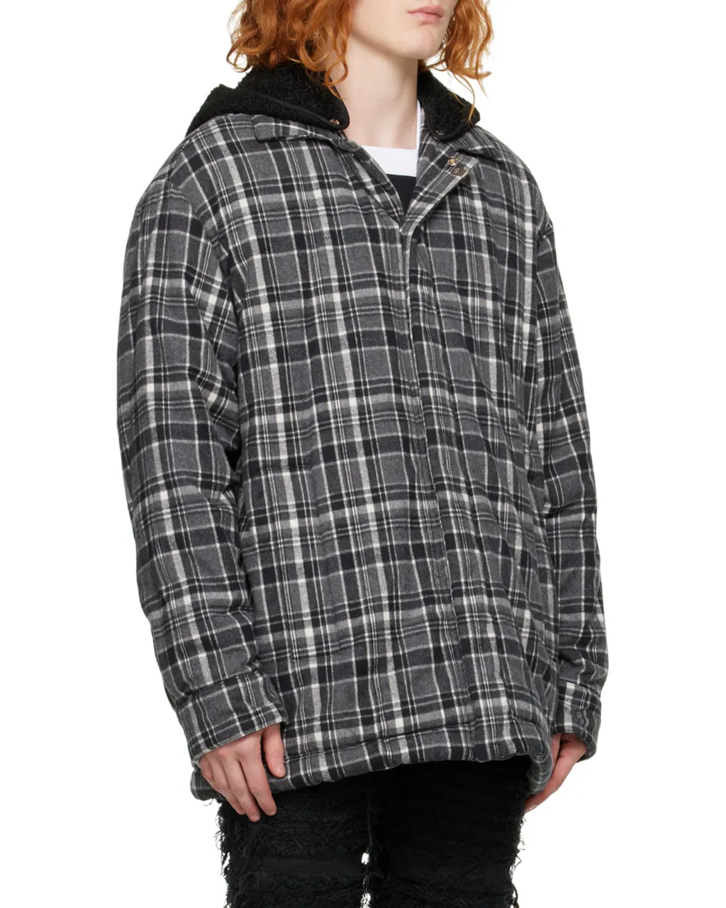 Logo Plaid-Filled Jacket