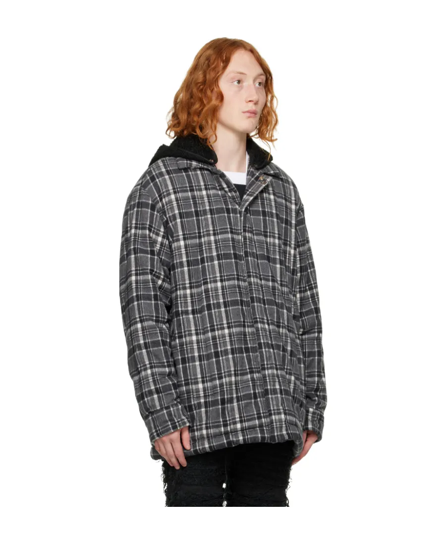 Logo Plaid-Filled Jacket
