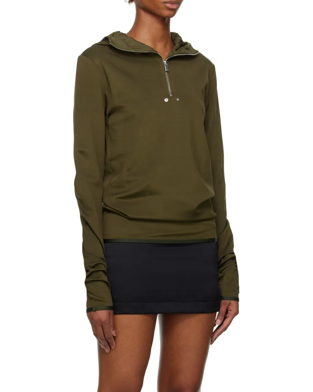 Half-Zipper Hooded Hoodie
