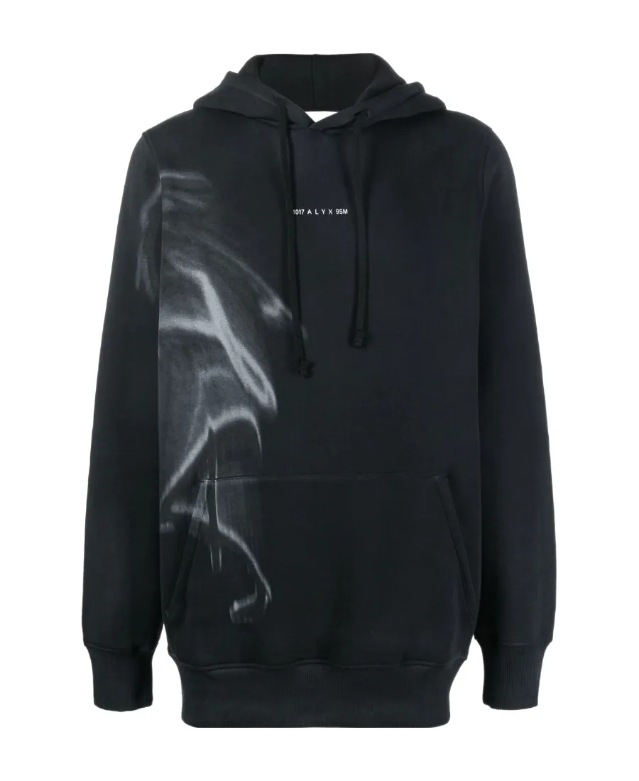 Logo-Print Wave Hoodie