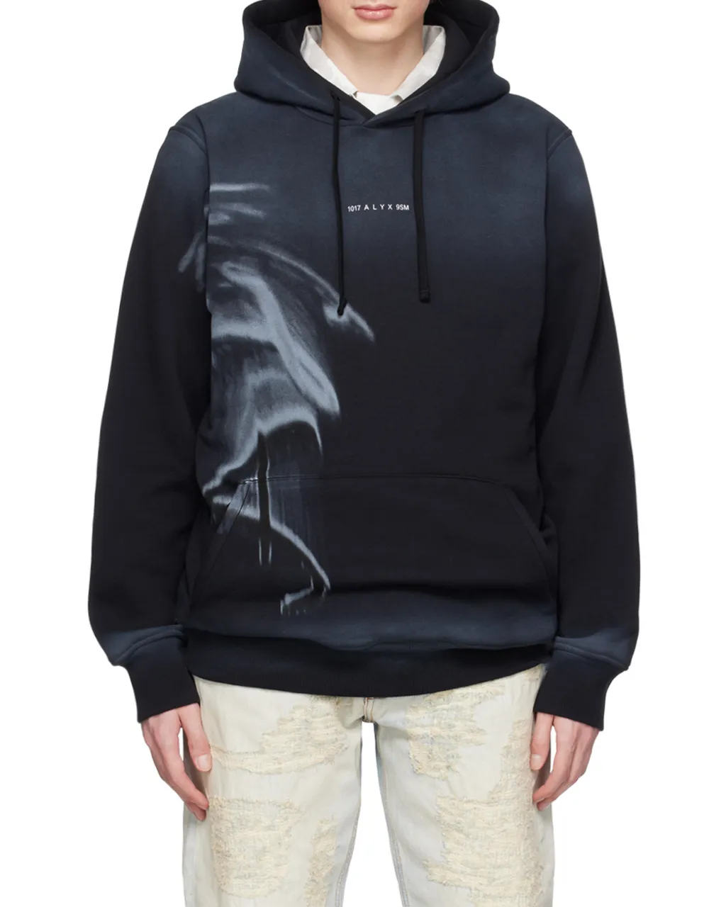 Logo-Print Wave Hoodie
