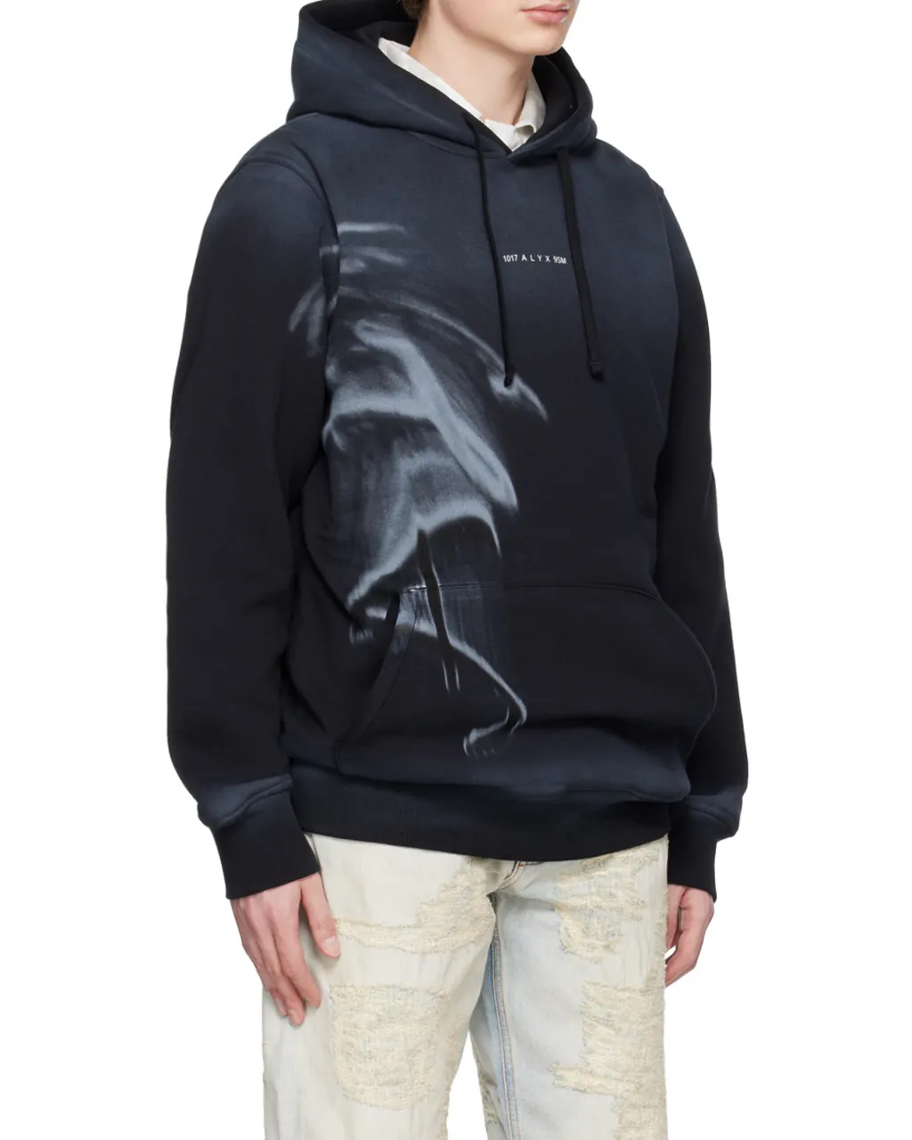 Logo-Print Wave Hoodie