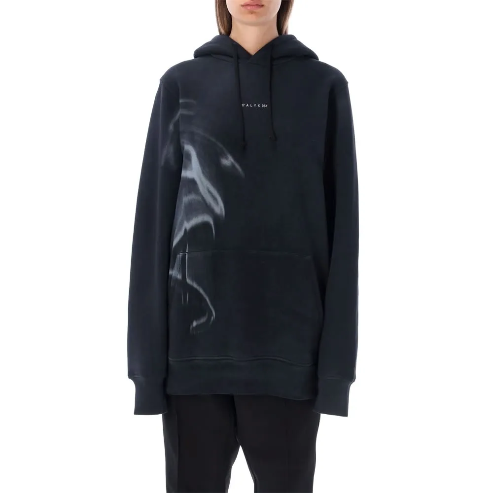 Logo-Print Wave Hoodie