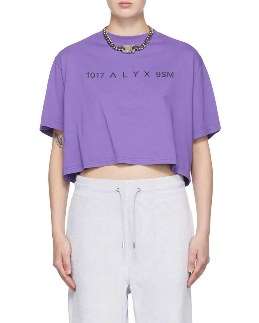 Logo-Print Cropped T-Shirt