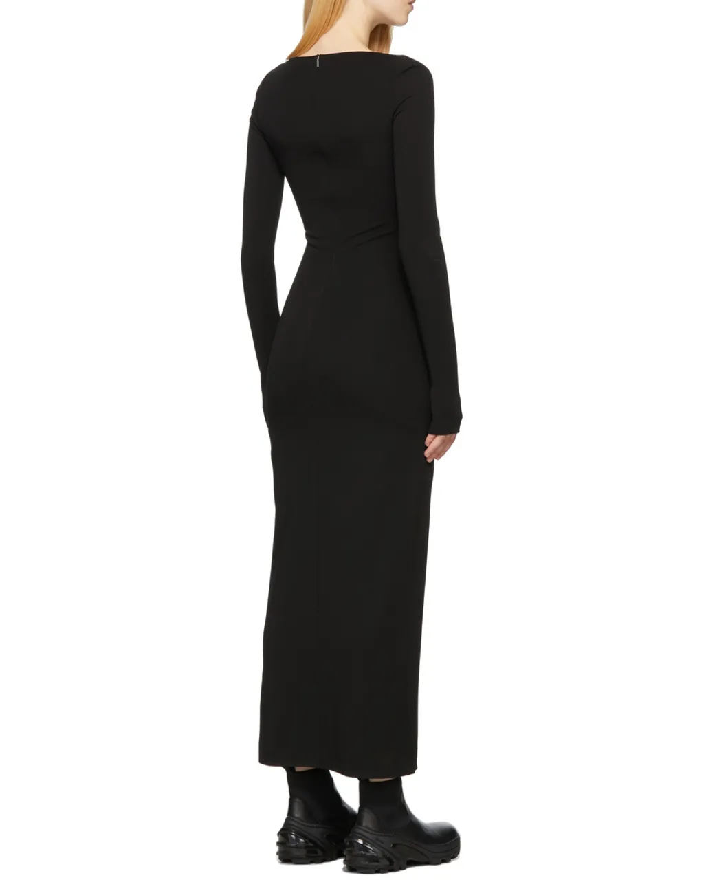 Bandeau-Panel Macramé Knit Dress