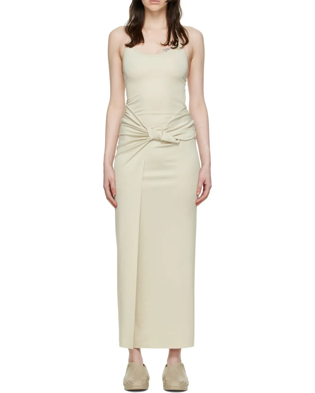 Knot-Detail Halterneck Dress