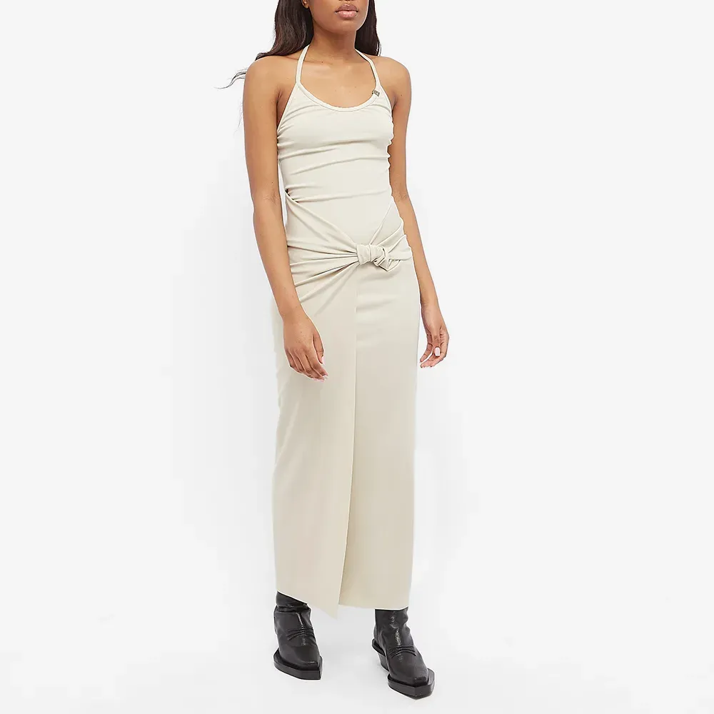 Knot-Detail Halterneck Dress