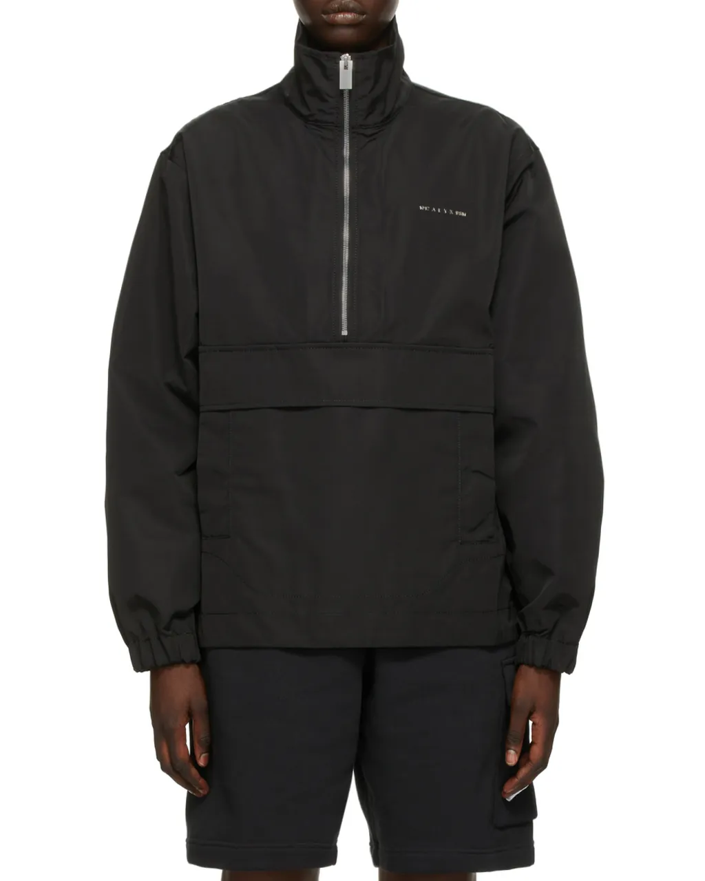 Logo Plaque High-Neck Windbreaker