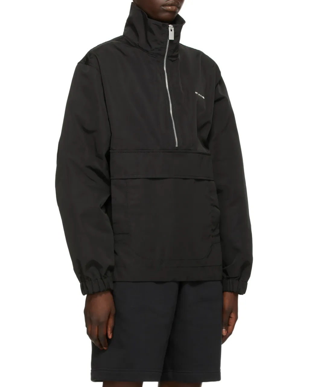 Logo Plaque High-Neck Windbreaker