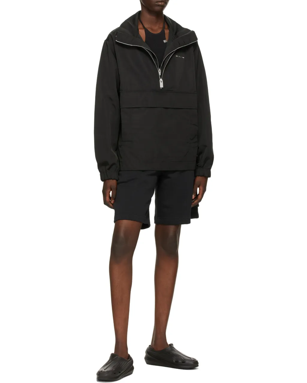 Logo Plaque High-Neck Windbreaker