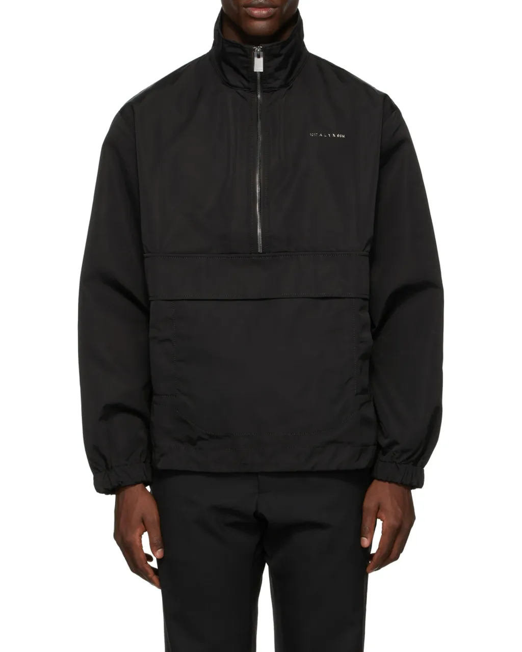 Logo Plaque High-Neck Windbreaker