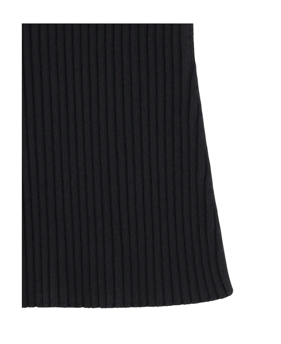Buckle Detailed Knitted Mini Dress
