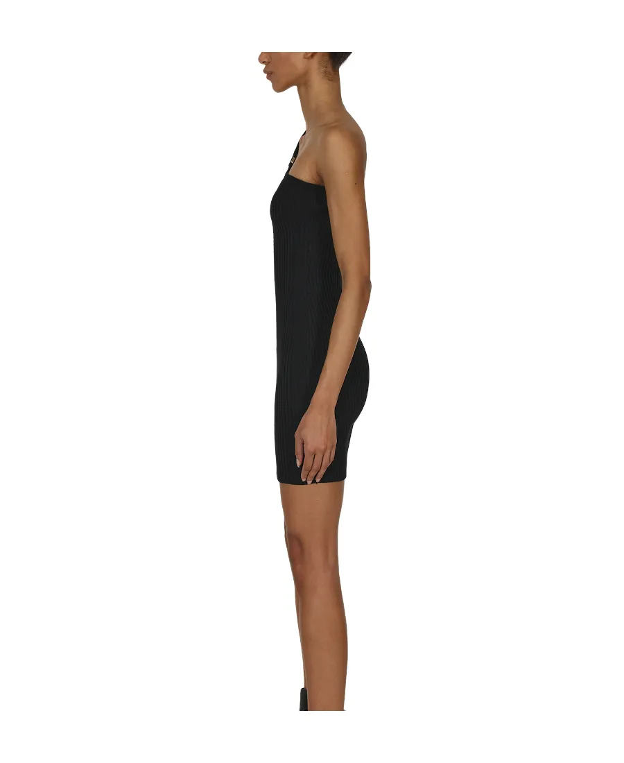 Buckle Detailed Knitted Mini Dress