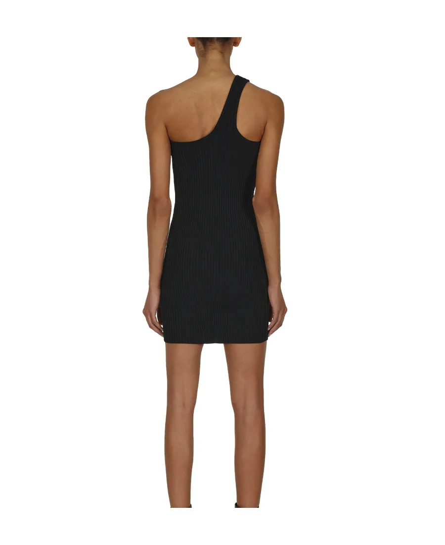 Buckle Detailed Knitted Mini Dress